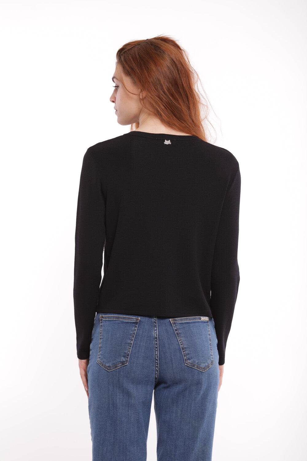 CARDIGAN CON PERLE SU TASCHE