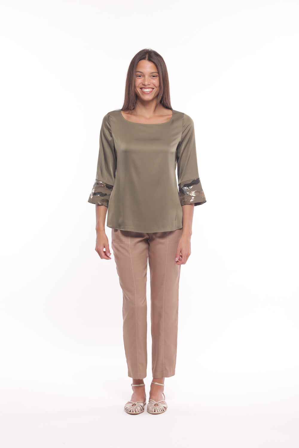 PANTALONE CON ELASTICO IN VITA IN TENCEL