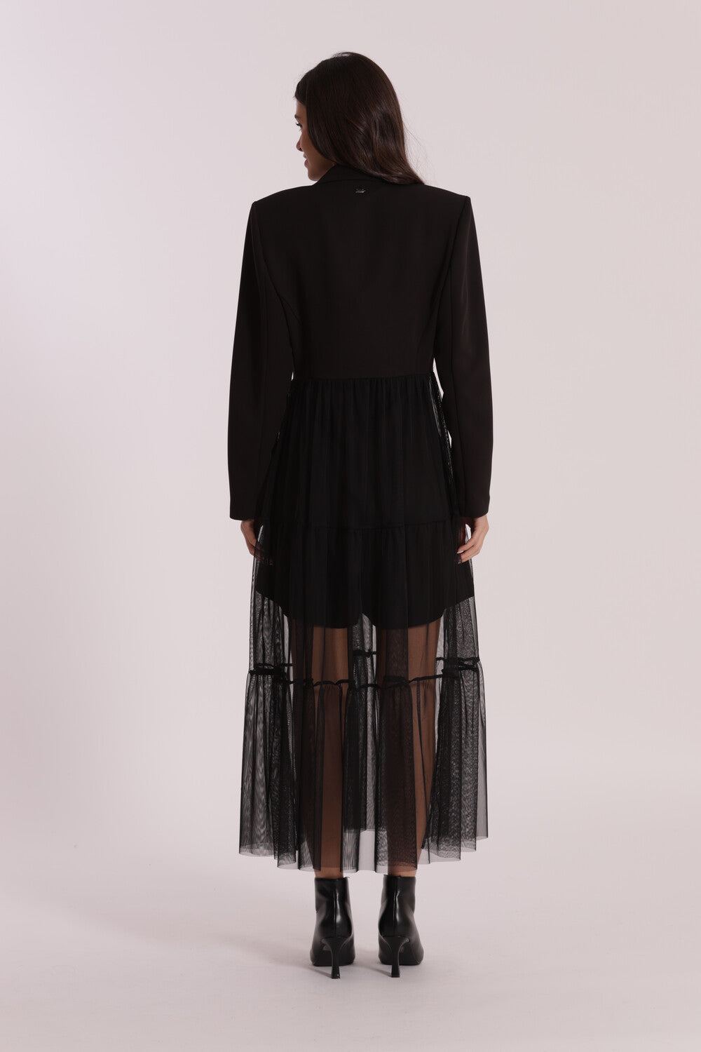 GIACCA LUNGA CON TULLE