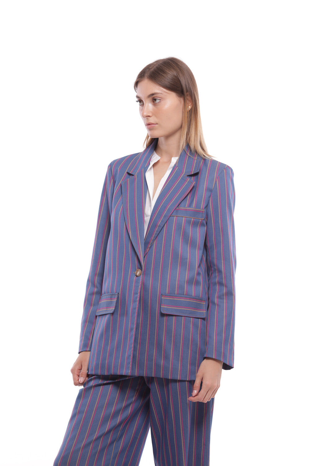 GIACCA LUNGA GESSATA EFFETTO DENIM