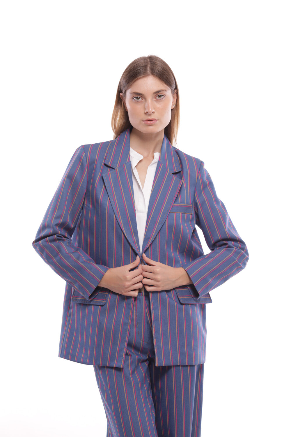GIACCA LUNGA GESSATA EFFETTO DENIM