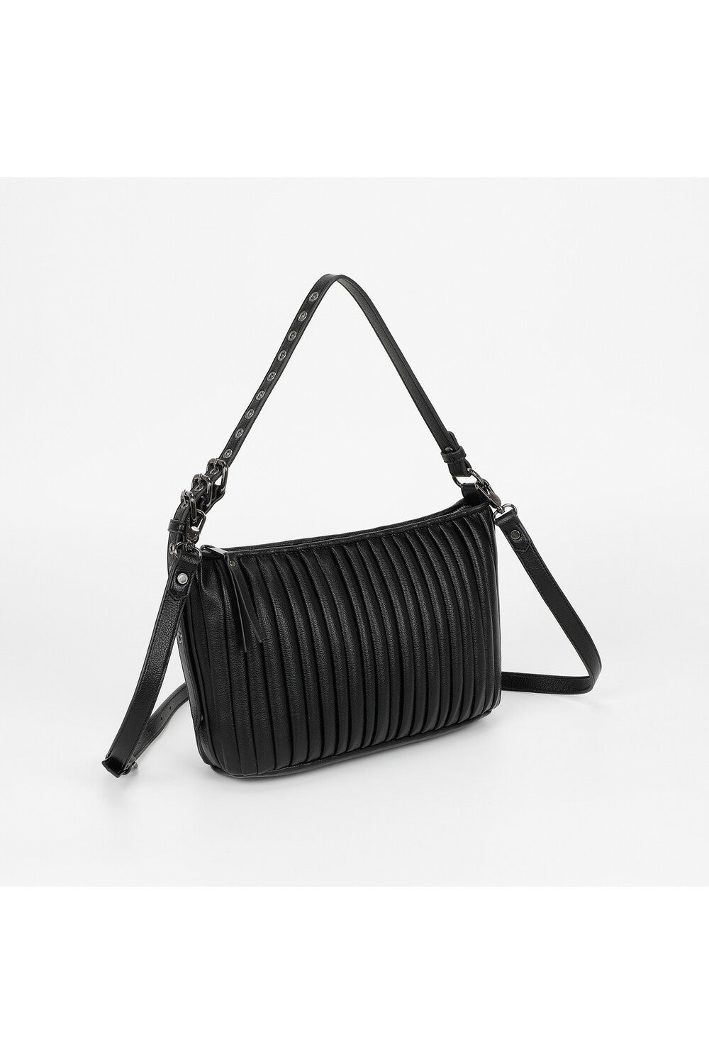 BORSA A SPALLA PICCOLA PLISSETTATA