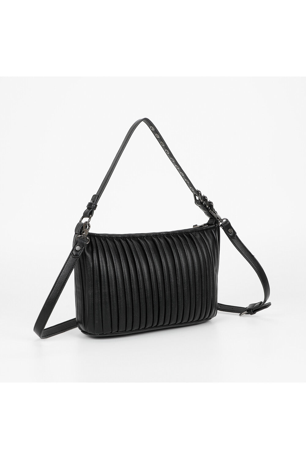 BORSA A SPALLA PICCOLA PLISSETTATA