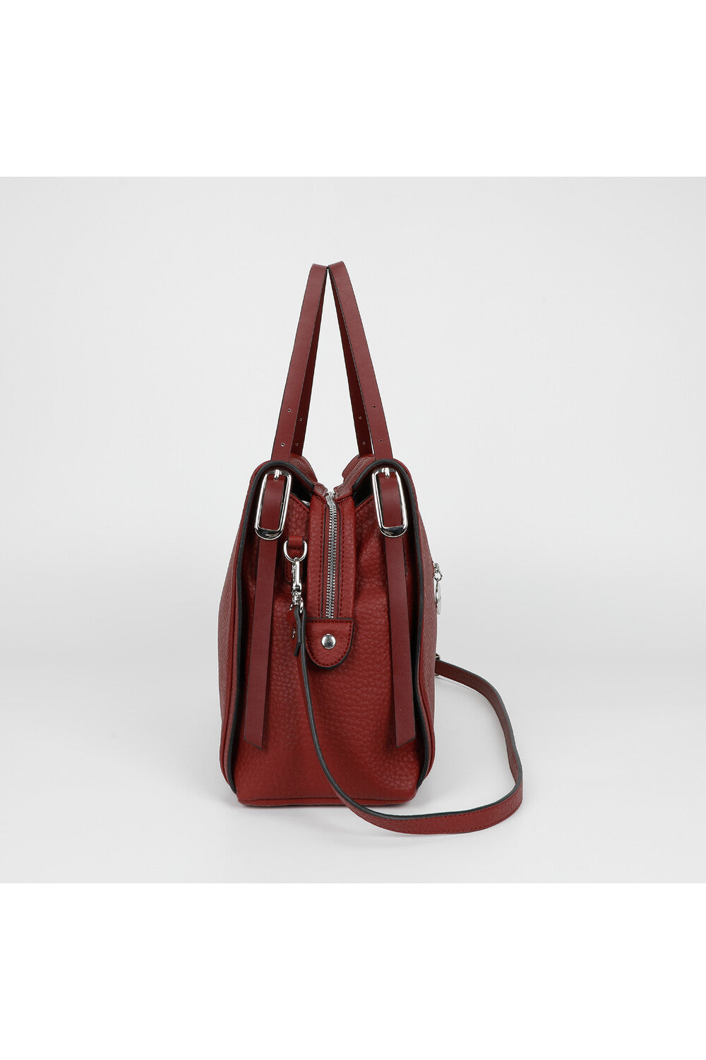 BORSA A SPALLA CON DOPPIO MANICO E CINTURINO