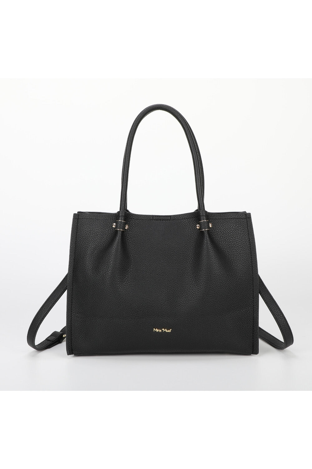 BORSA A SPALLA CON RIFINITURE IN TINTA