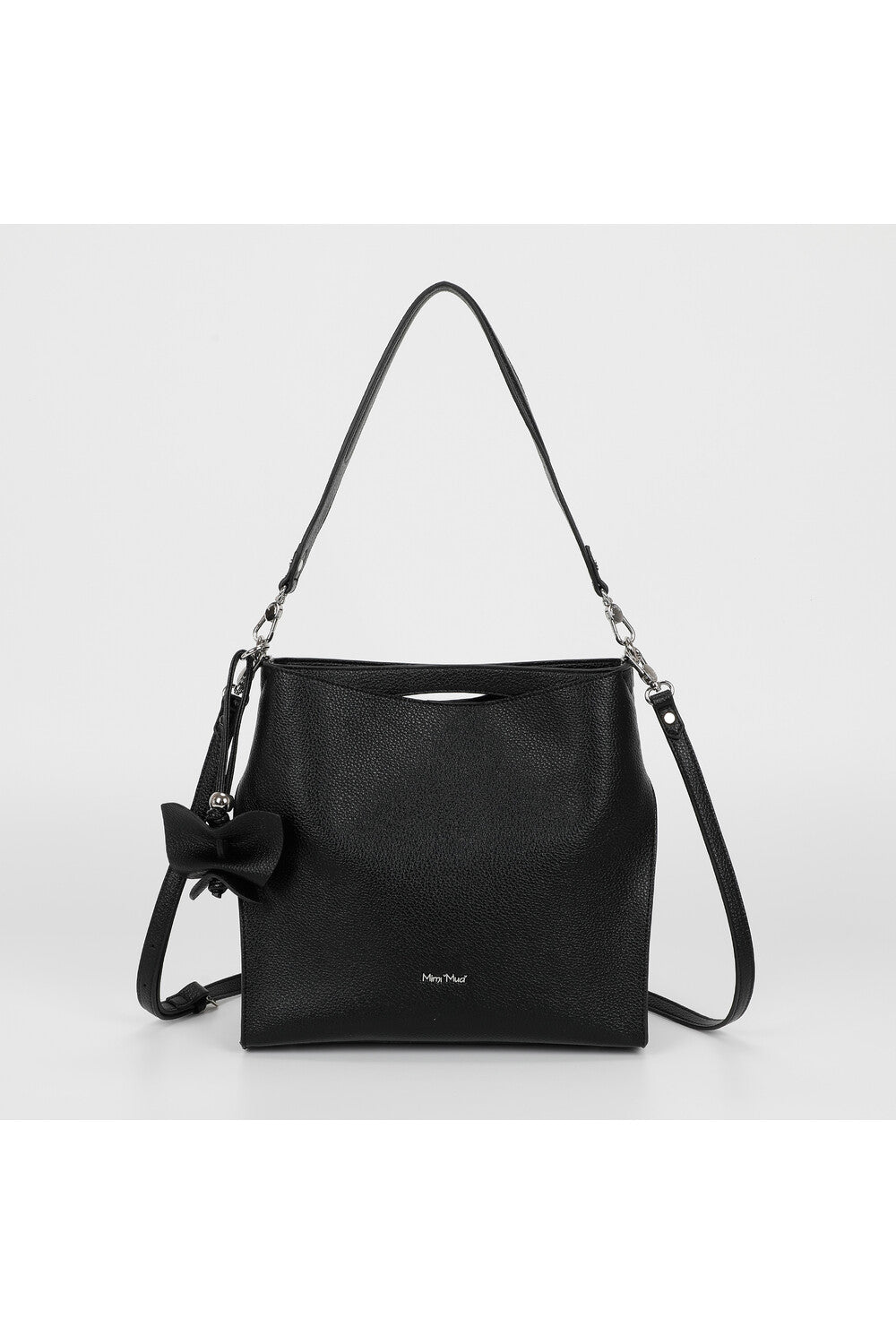BORSA A SPALLA GRANDE CON BORDI NERI