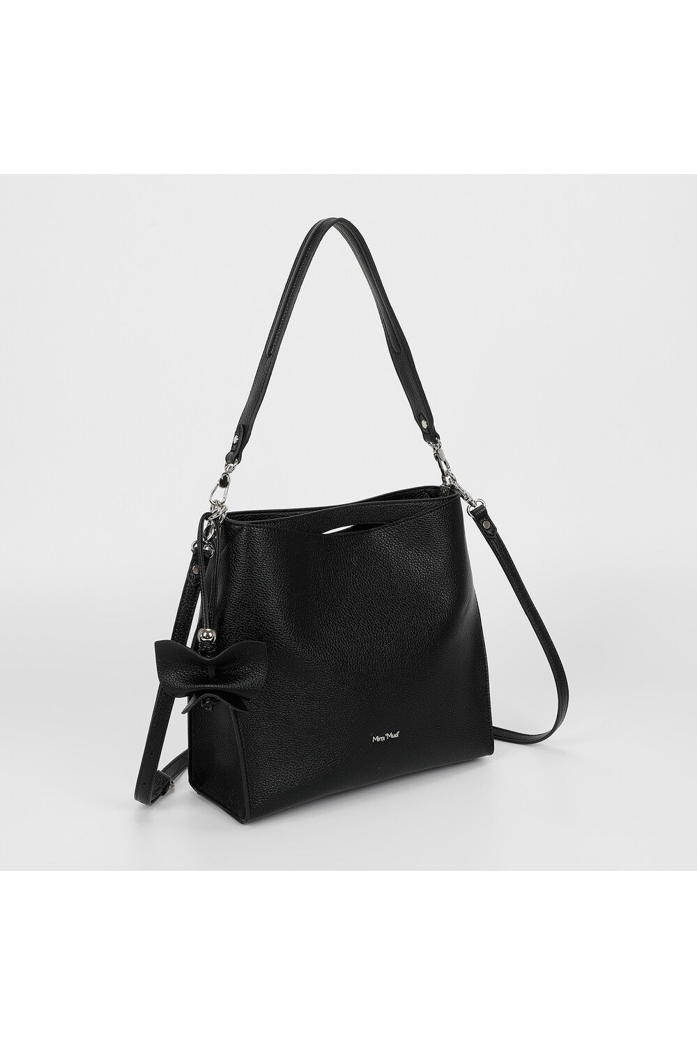BORSA A SPALLA GRANDE CON BORDI NERI