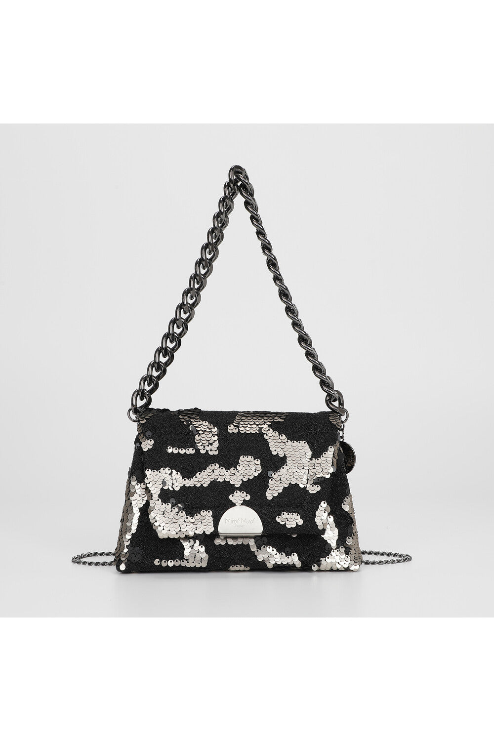 BORSA A MANO CON CATENA E PAILLETTES