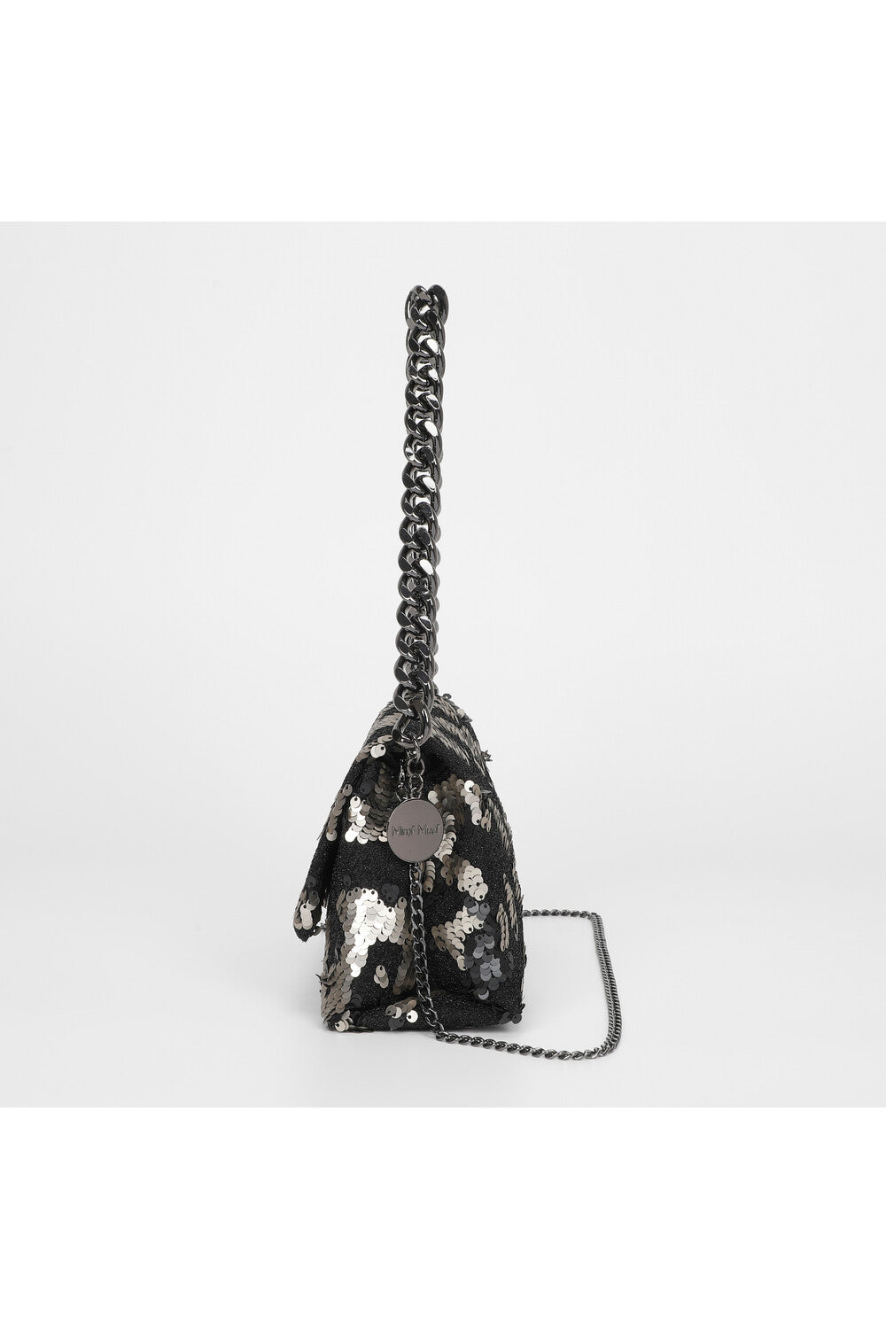 BORSA A MANO CON CATENA E PAILLETTES