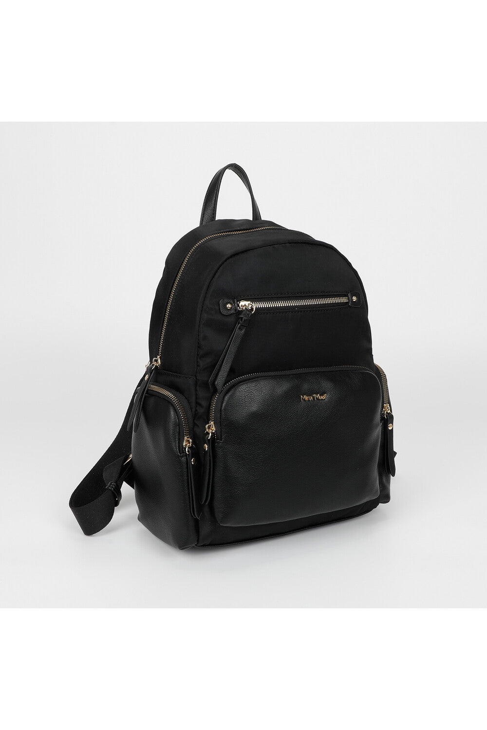 ZAINO IN NYLON CON DETTAGLI IN PU