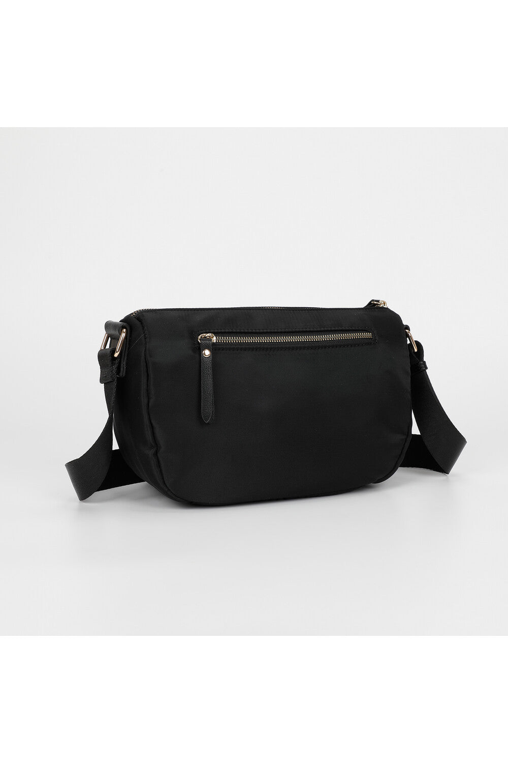 BORSA A TRACOLLA IN NYLON CON DETTAGLI IN PU
