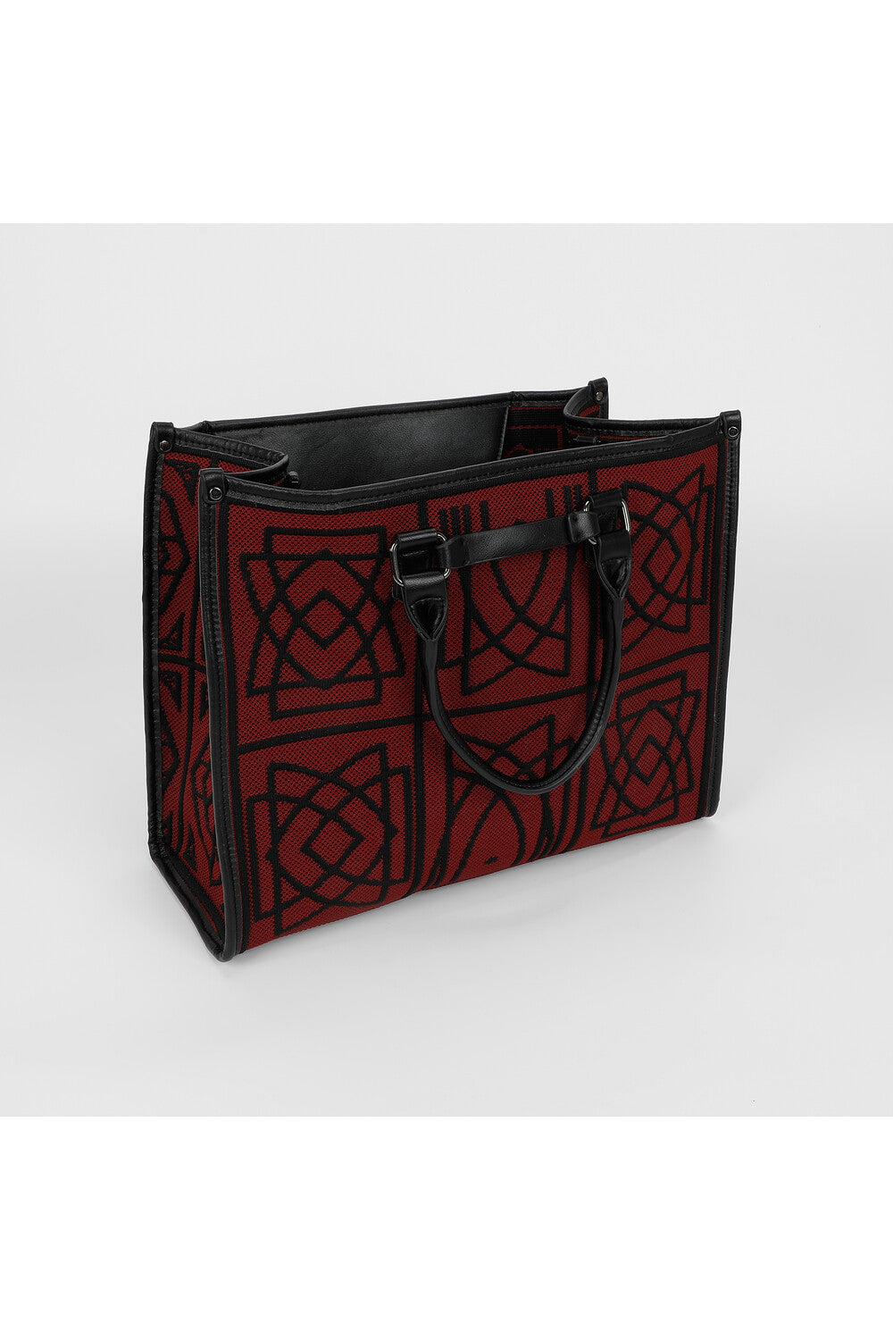 BORSA TOTE GRANDE CON DISEGNO RICAMATO