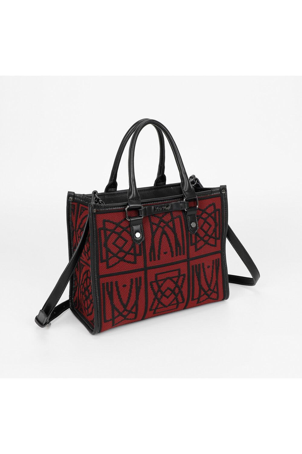 BORSA TOTE MEDIA CON DISEGNO RICAMATO