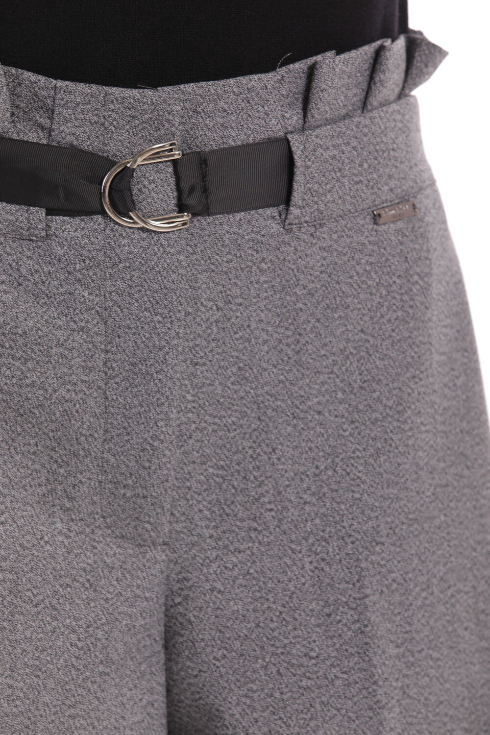 PANTALONE PALAZZO CROPPED IN TESSUTO SALE E PEPE