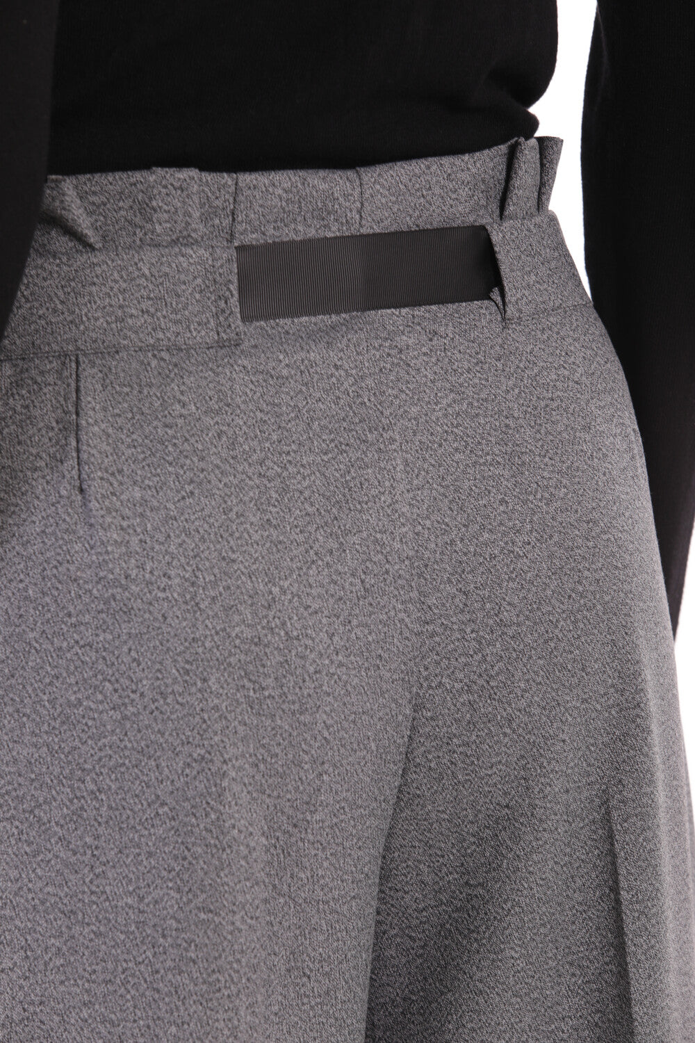 PANTALONE PALAZZO CROPPED IN TESSUTO SALE E PEPE
