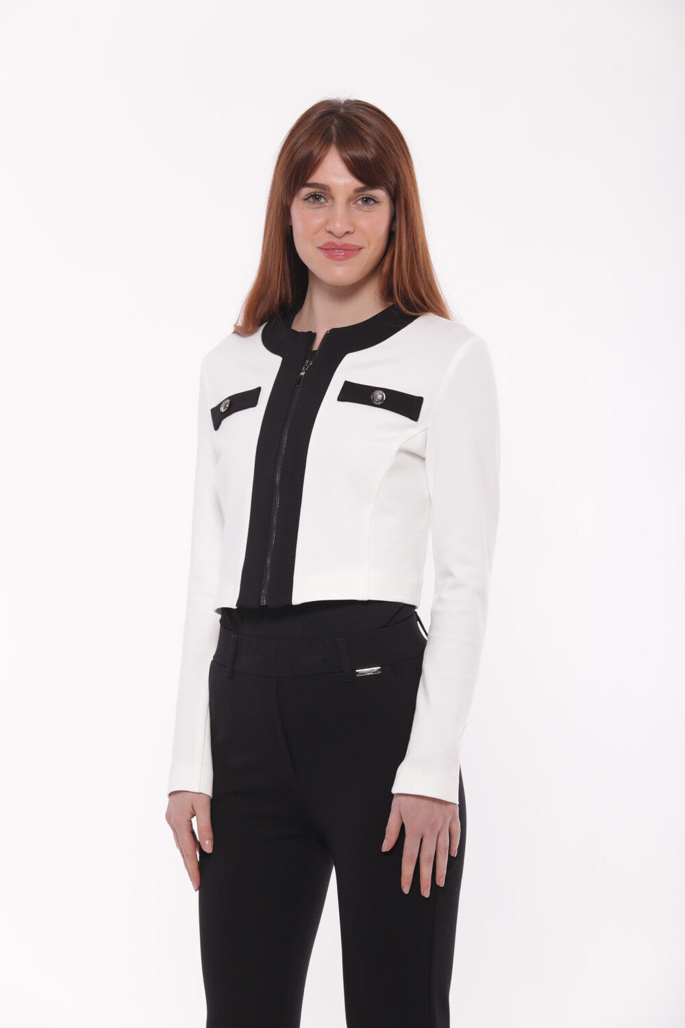 GIACCA CORTA CON ZIP IN PUNTO MILANO