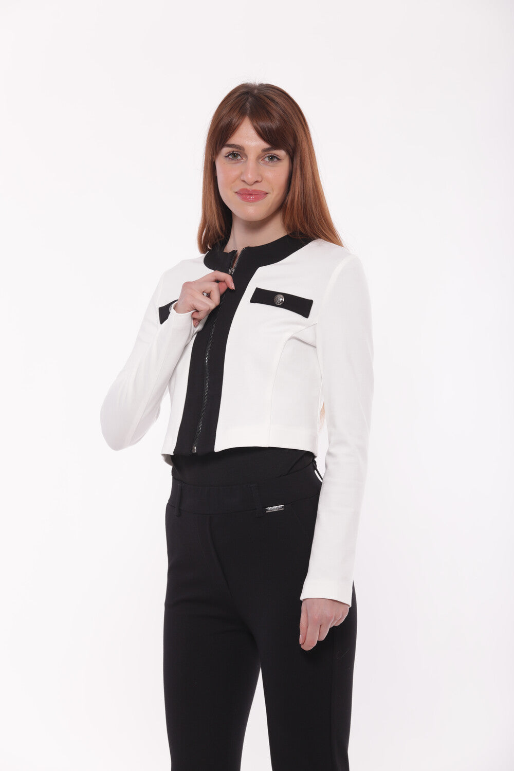 GIACCA CORTA CON ZIP IN PUNTO MILANO
