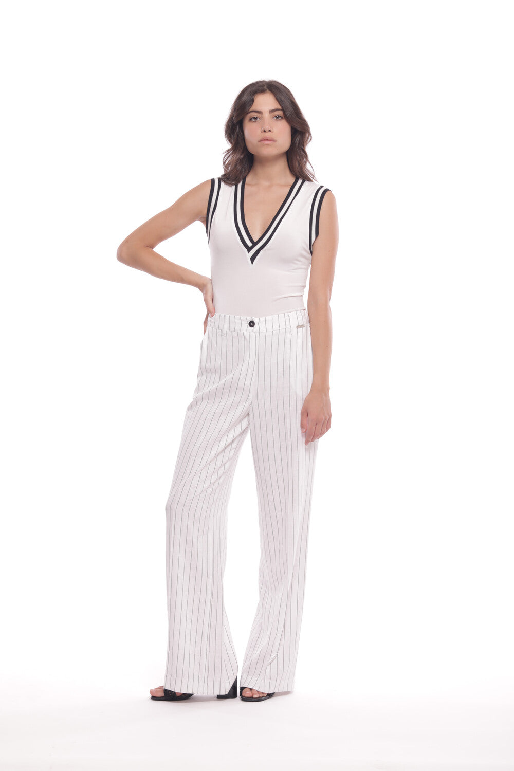 PANTALONE PALAZZO GESSATO