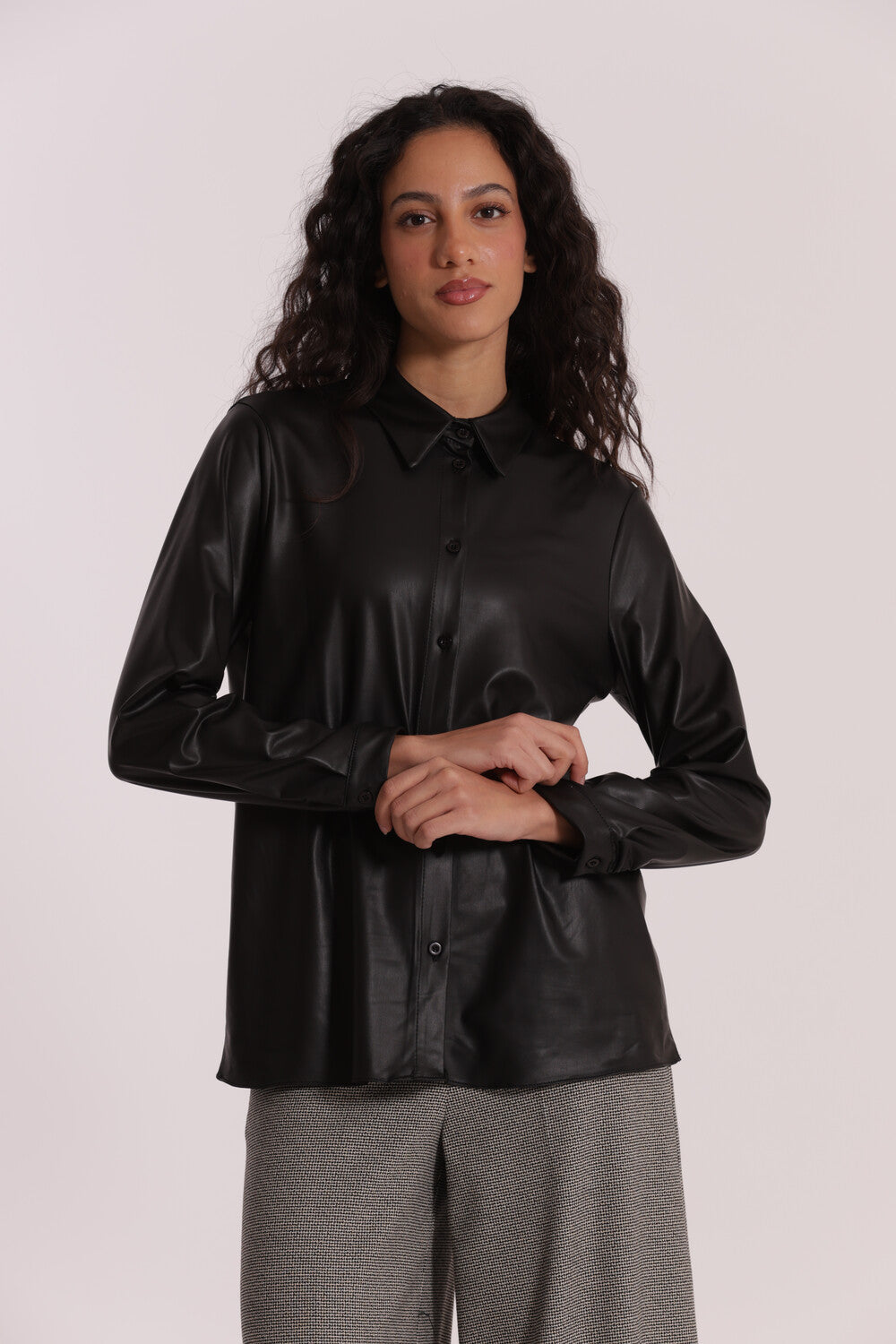 CAMICIA UOMO IN SIMIL PELLE