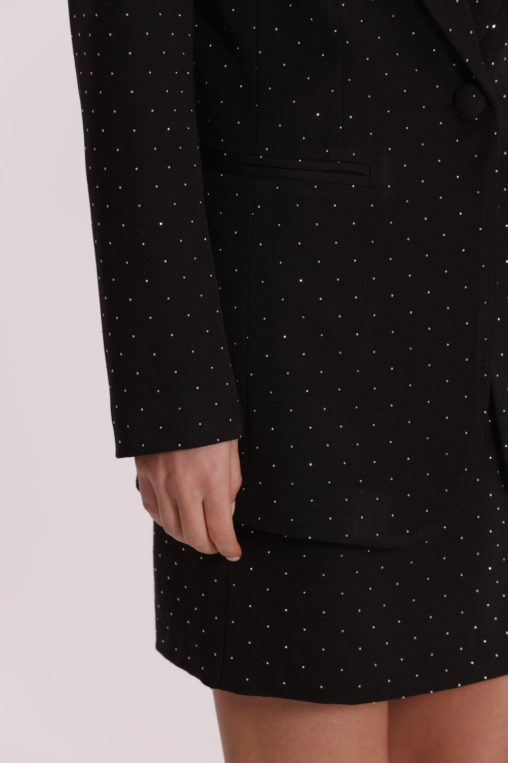 GIACCA LUNGA CON APPLICAZIONE DI STRASS