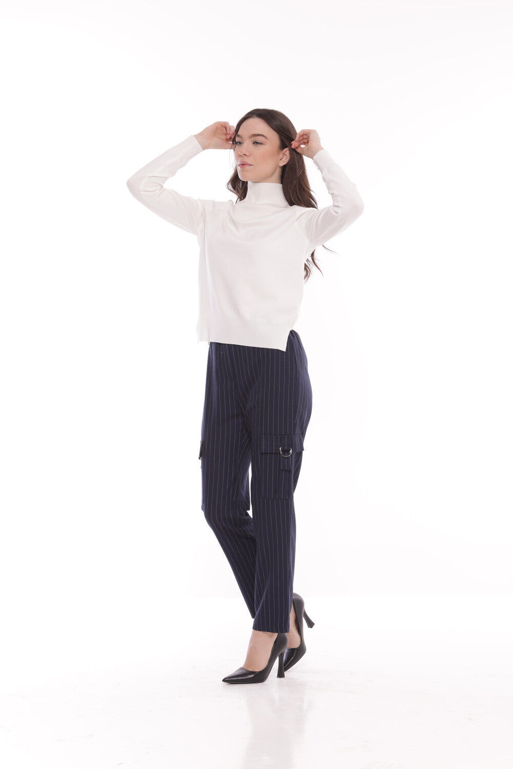 PANTALONE CARGO IN GESSATO