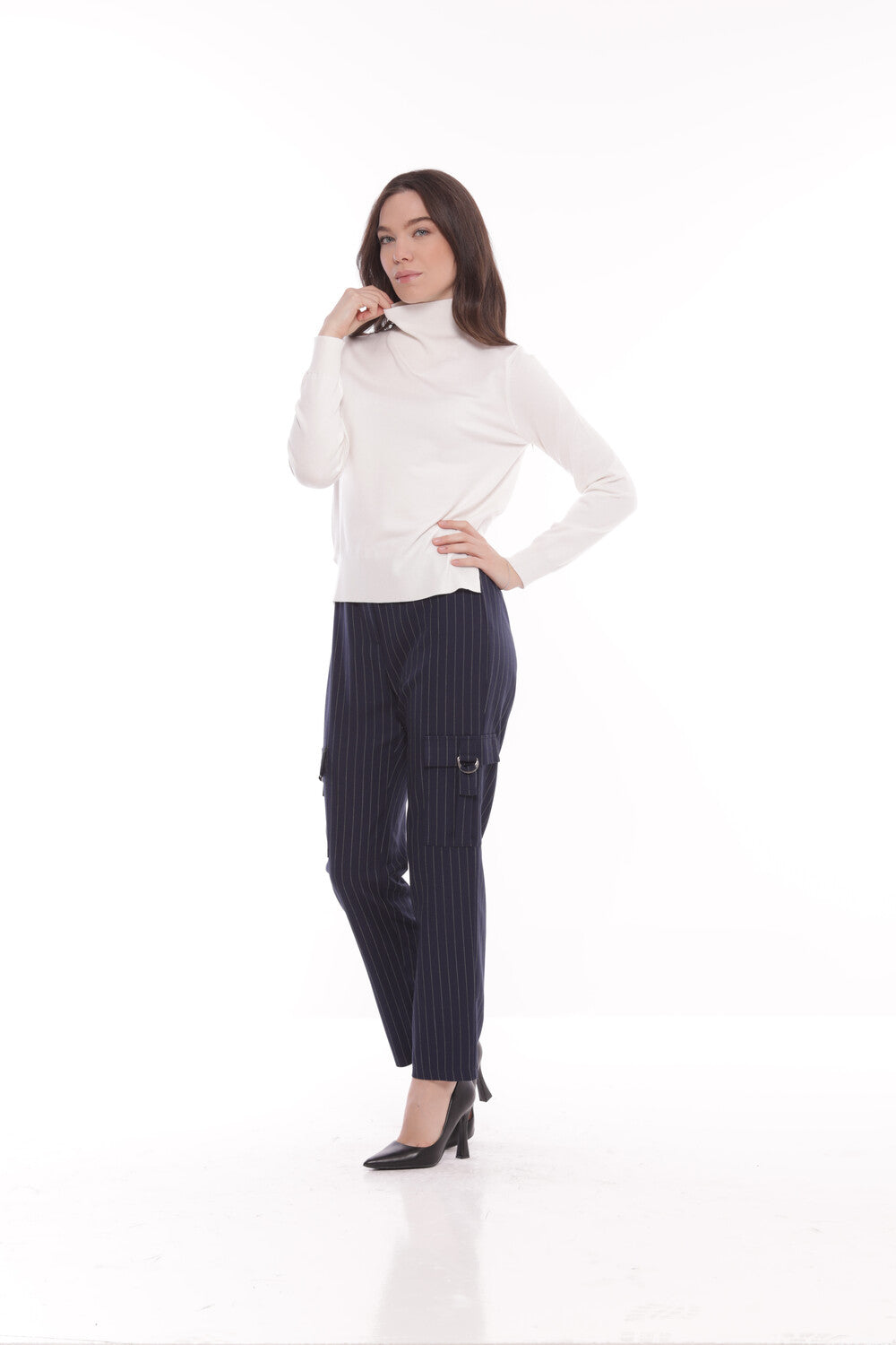 PANTALONE CARGO IN GESSATO