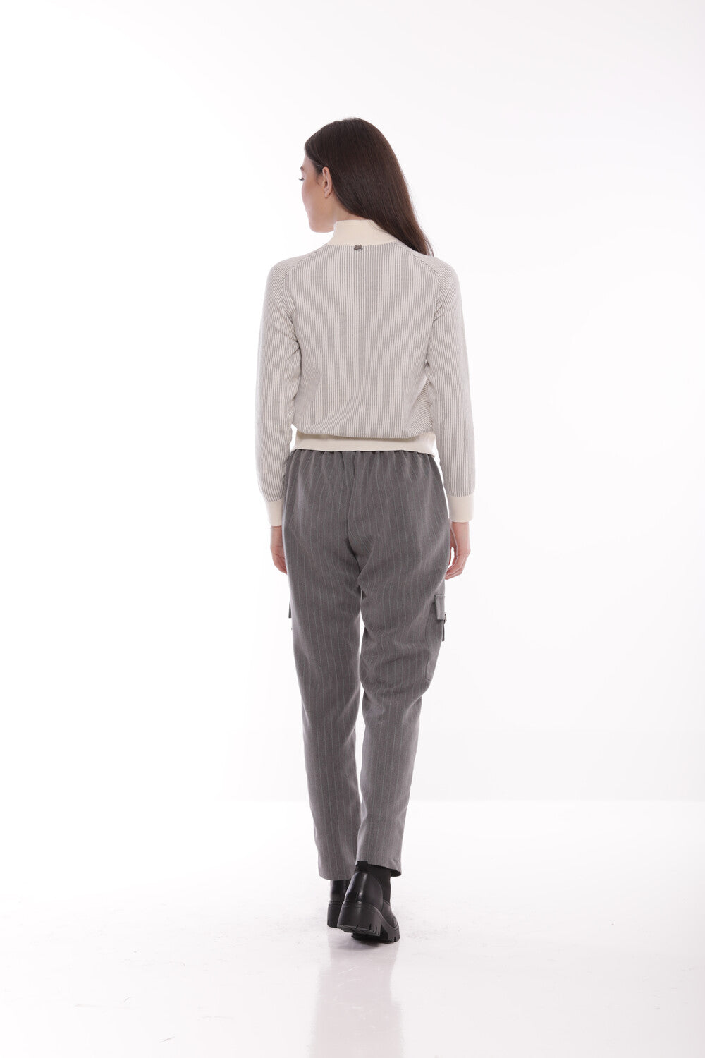PANTALONE CARGO IN GESSATO