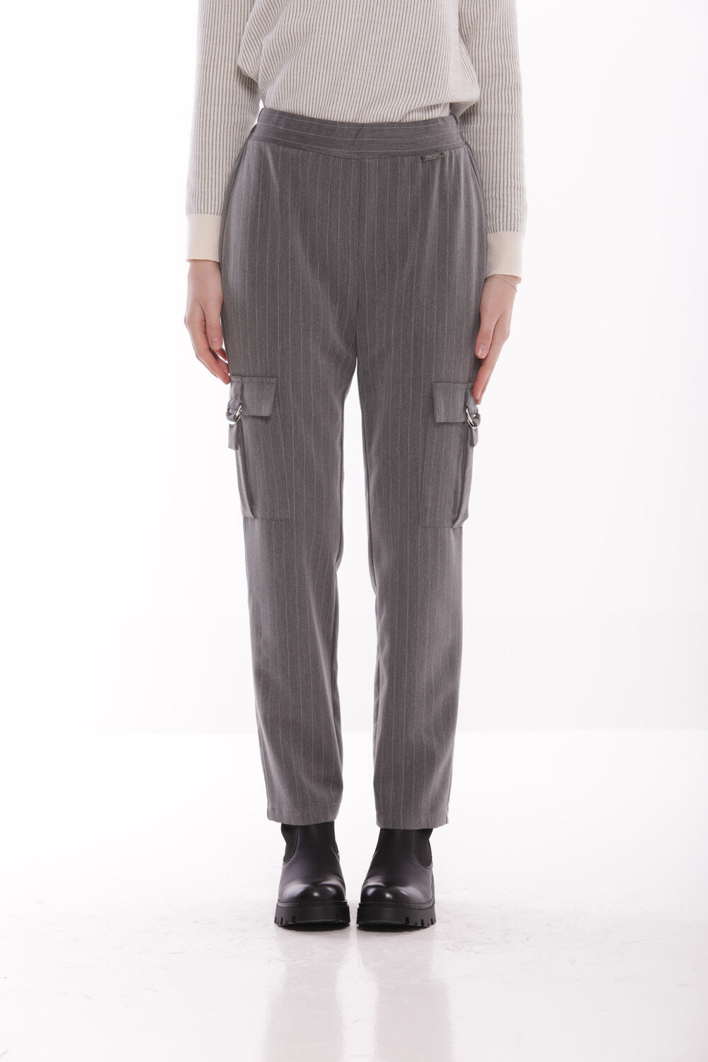 PANTALONE CARGO IN GESSATO