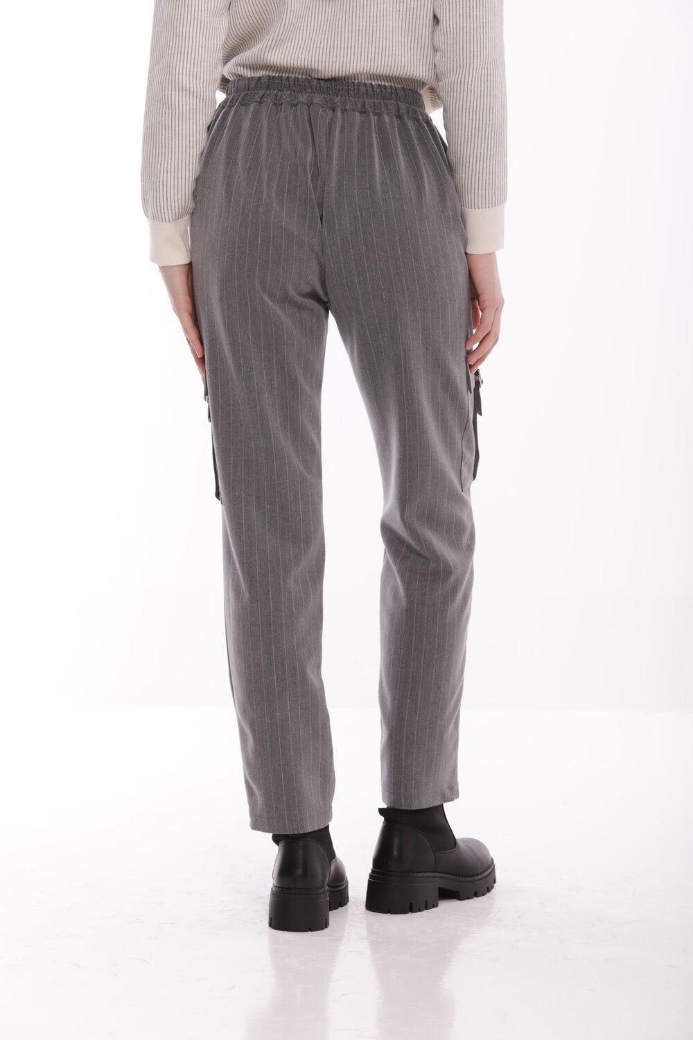 PANTALONE CARGO IN GESSATO