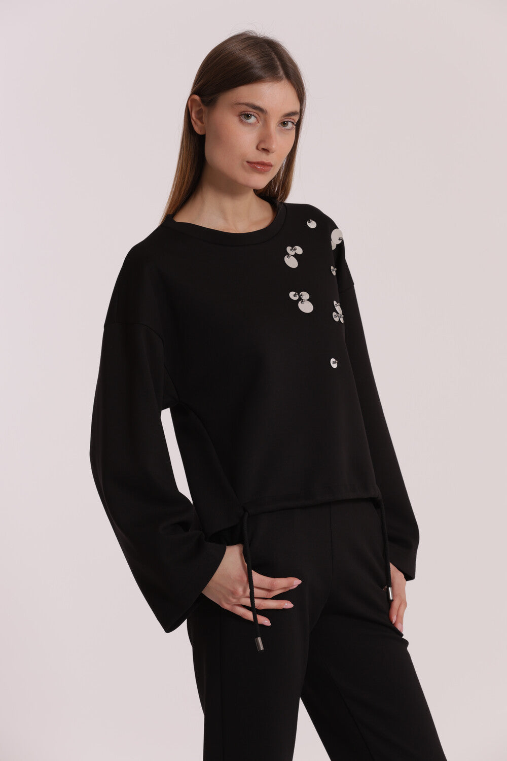 FELPA IN NEOPRENE CON PAILLETTES