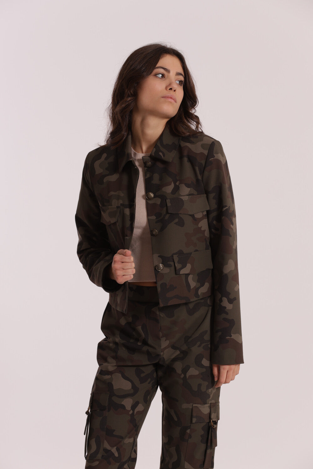 GIACCA CROPPED CAMOUFLAGE