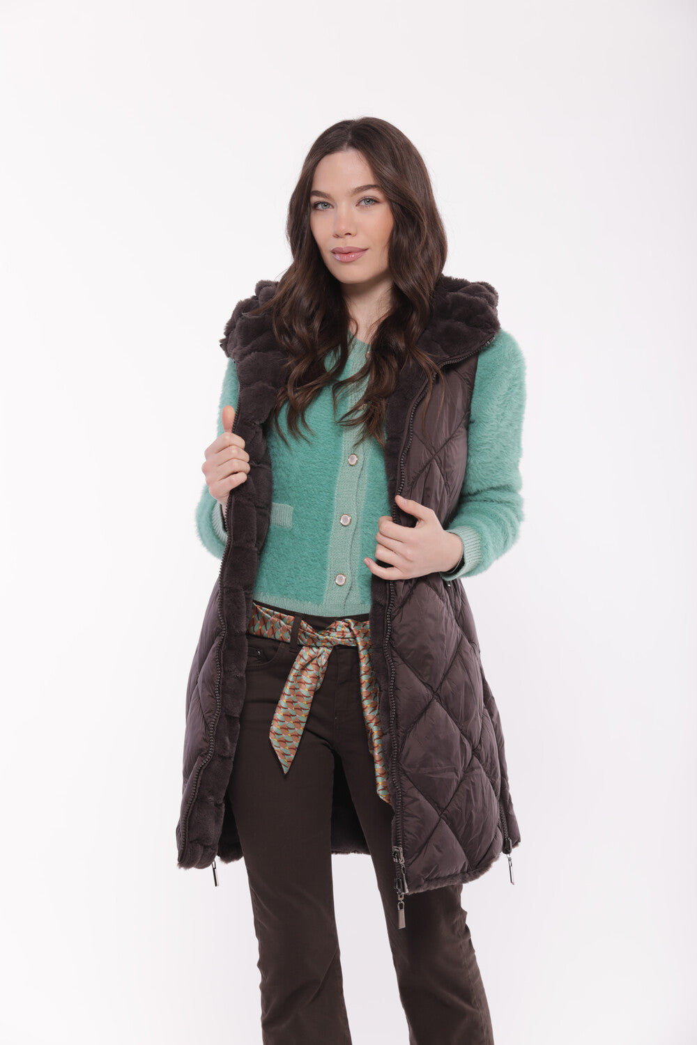 GILET LUNGO REVERSIBILE