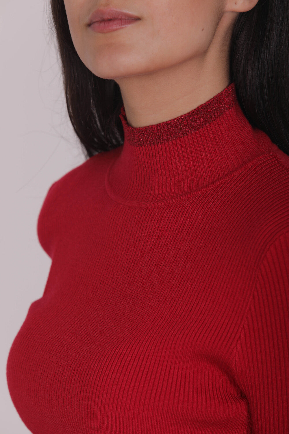 MAGLIA A LUPETTO CON BORDI IN LUREX