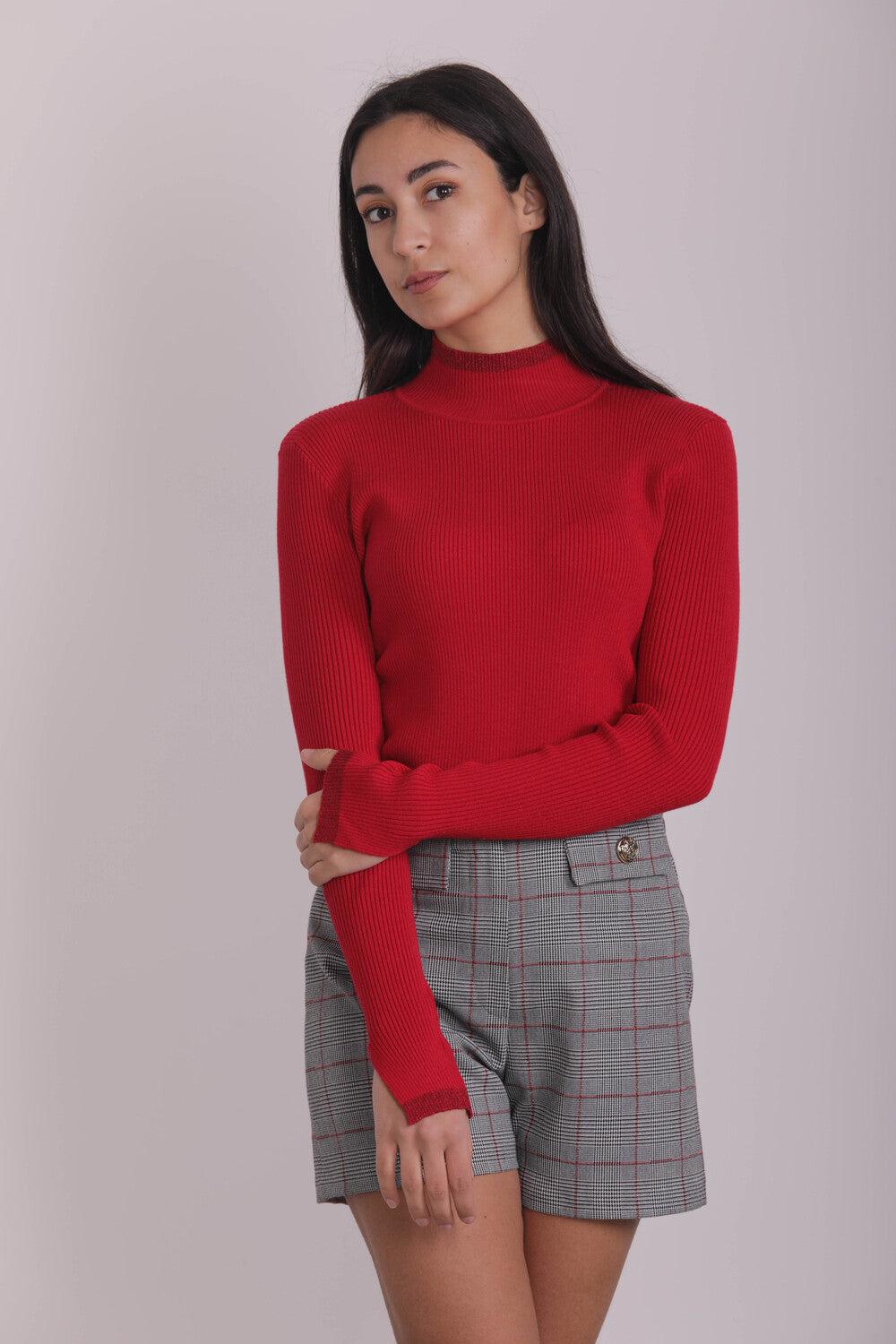 MAGLIA A LUPETTO CON BORDI IN LUREX