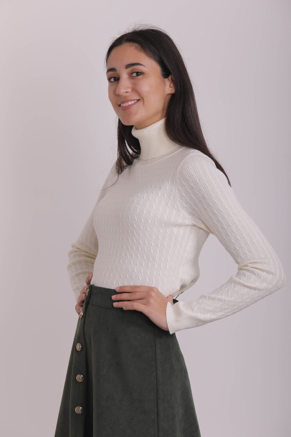 MAGLIA LUPETTO EFFETTO TRECCIA