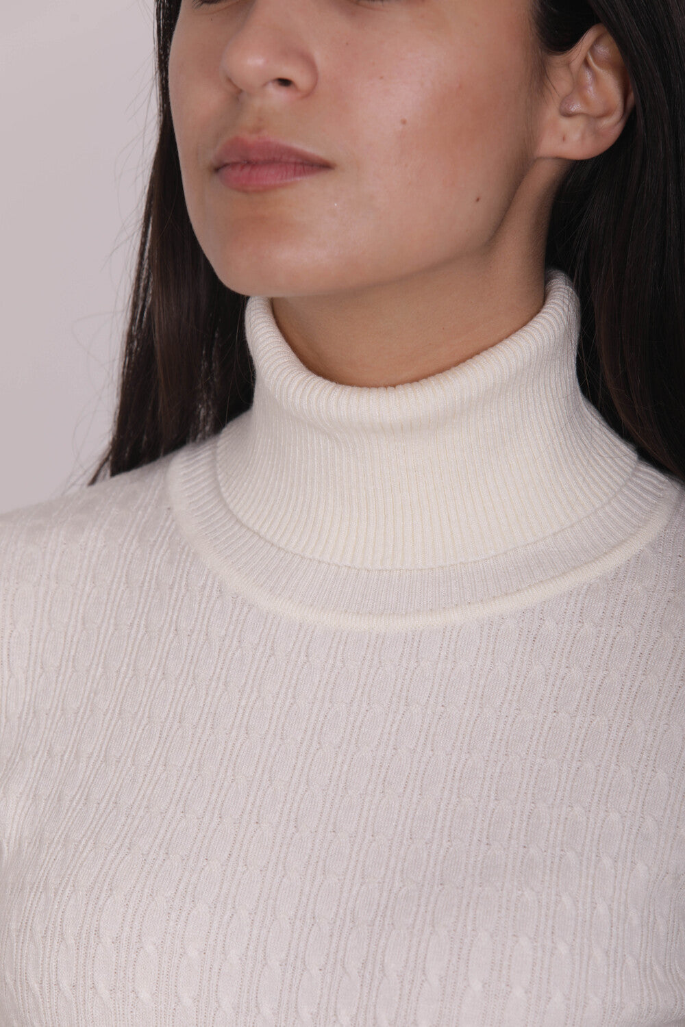 MAGLIA LUPETTO EFFETTO TRECCIA