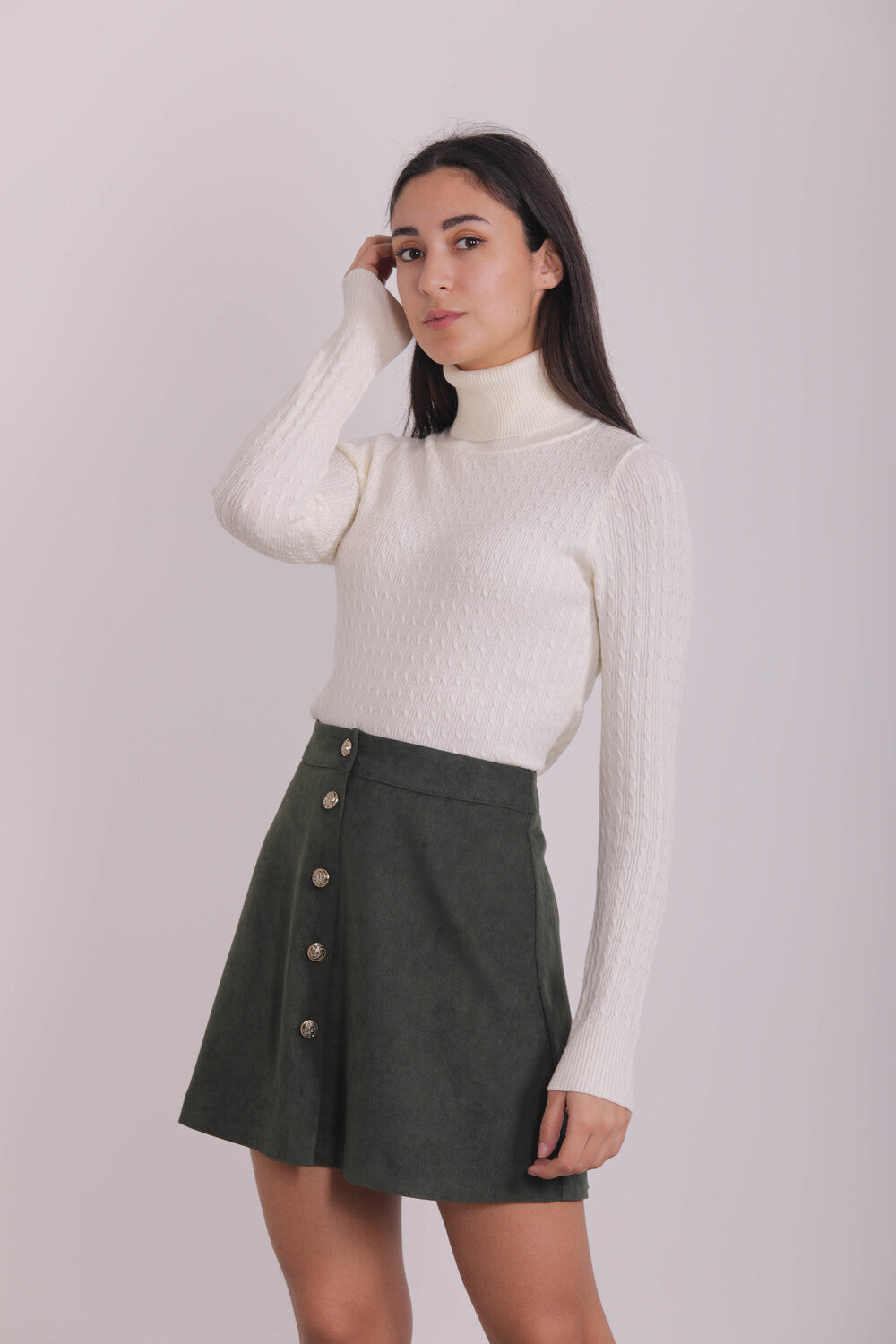 MAGLIA LUPETTO EFFETTO TRECCIA