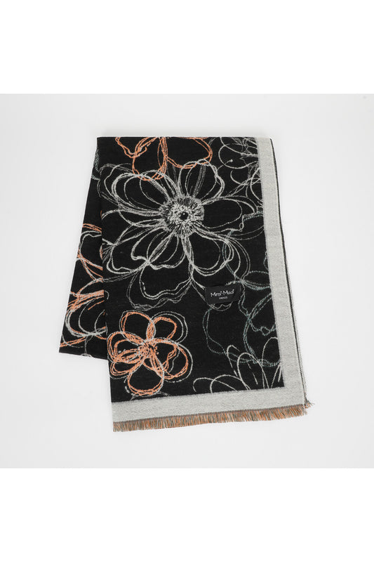 SCIARPA CON DISEGNO DI FIORI
