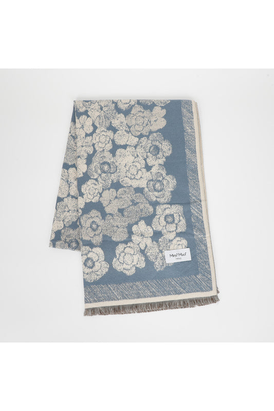 SCIARPA CON FIORI E CORNICE