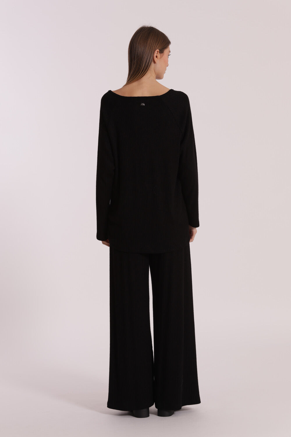 PANTALONE PALAZZO IN MAGLIA A COSTE