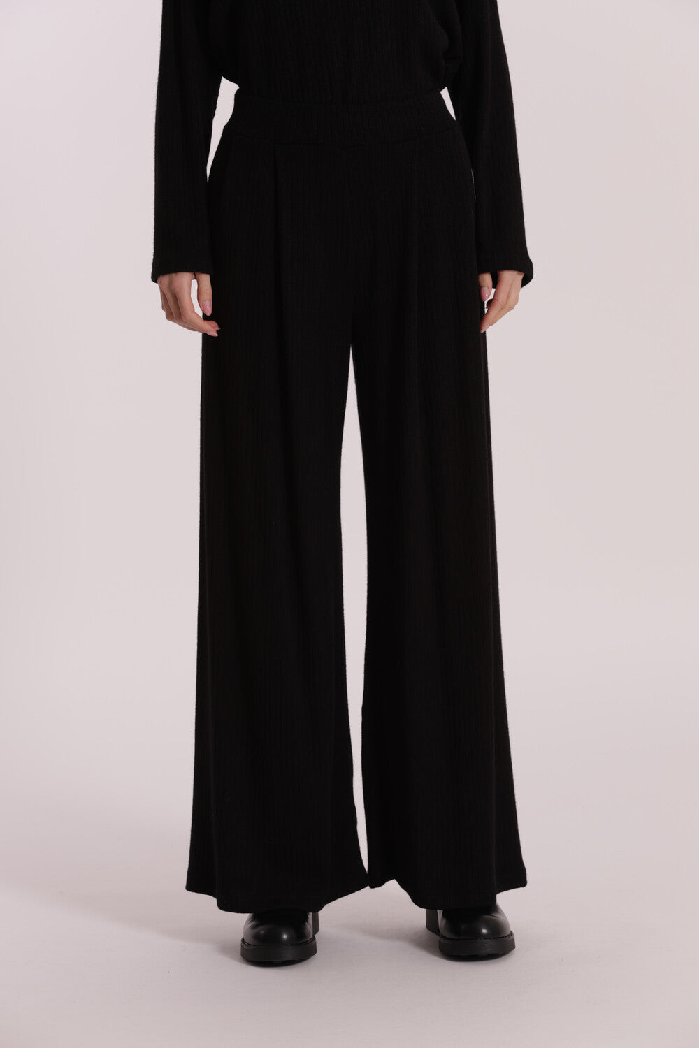 PANTALONE PALAZZO IN MAGLIA A COSTE