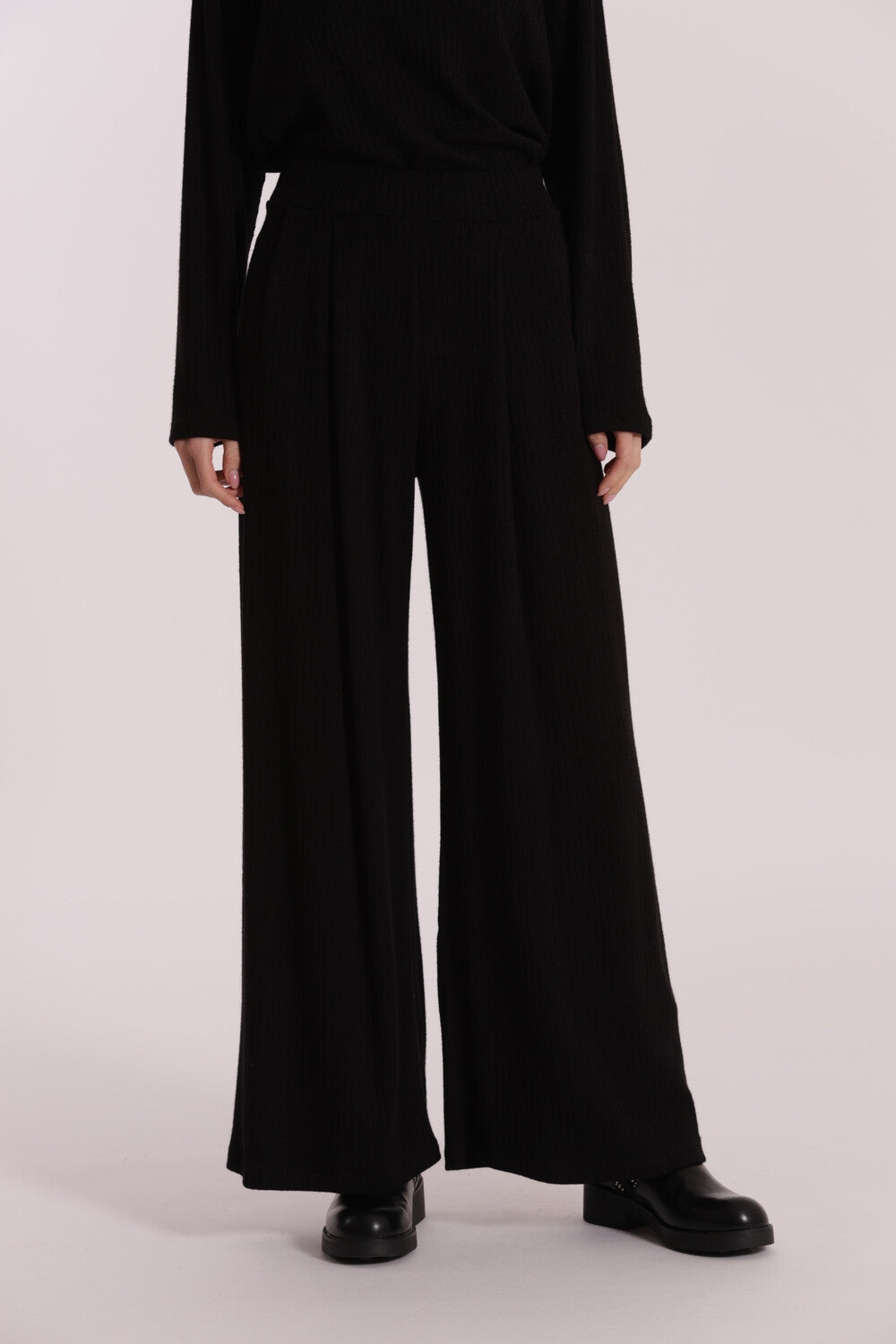 PANTALONE PALAZZO IN MAGLIA A COSTE