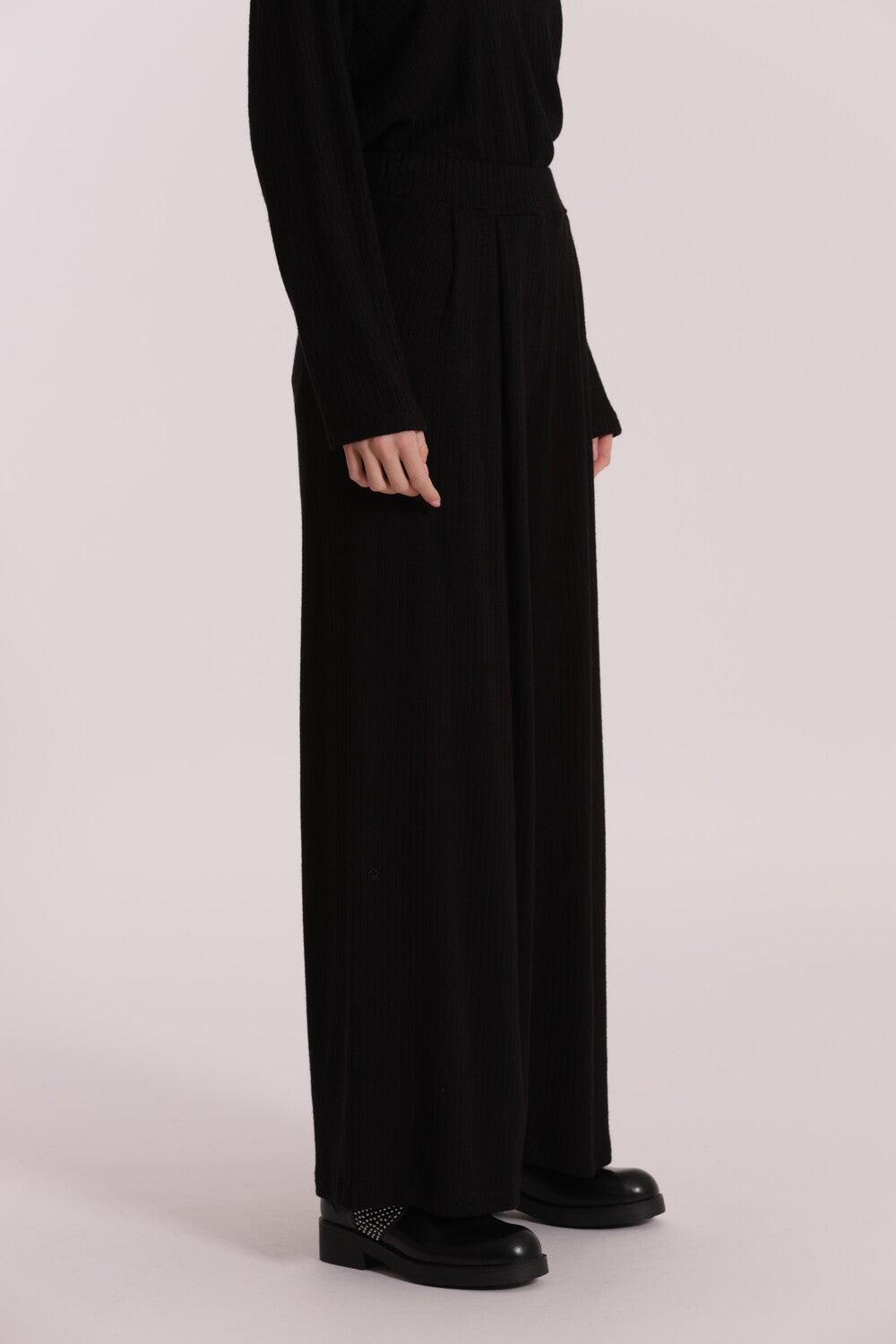 PANTALONE PALAZZO IN MAGLIA A COSTE