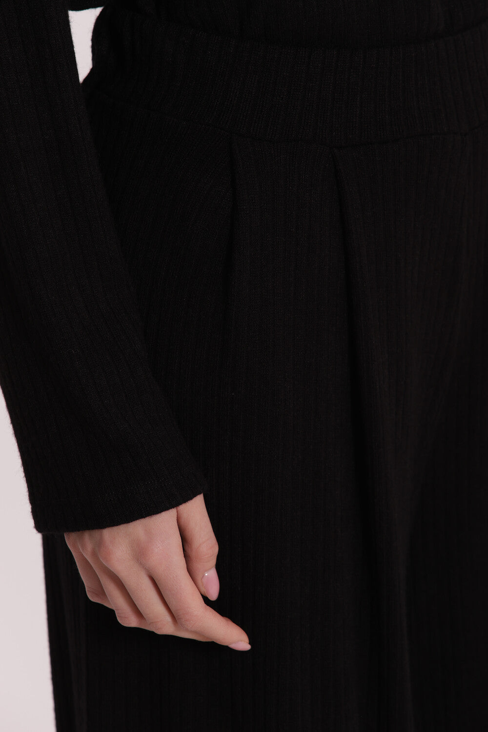 PANTALONE PALAZZO IN MAGLIA A COSTE