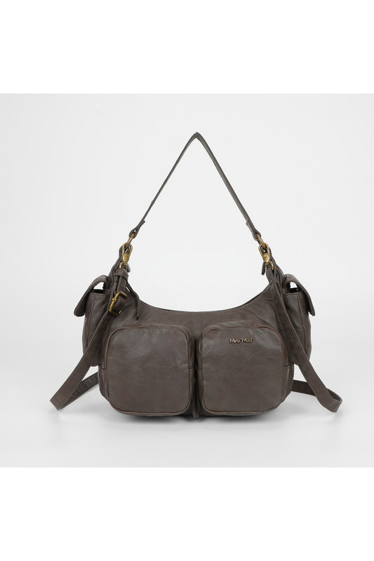 BORSA A SPALLA CON TASCHE