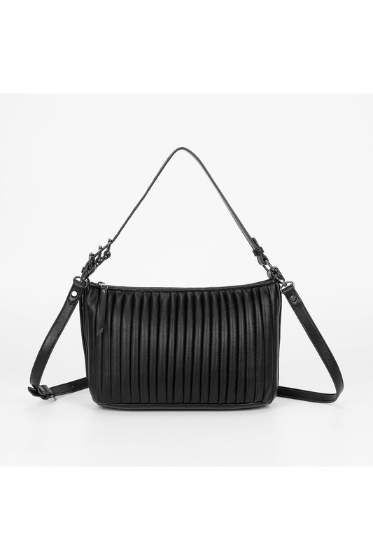 BORSA A SPALLA PICCOLA PLISSETTATA