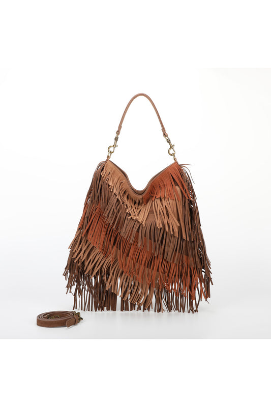 BORSA A SACCA CON FRANGE