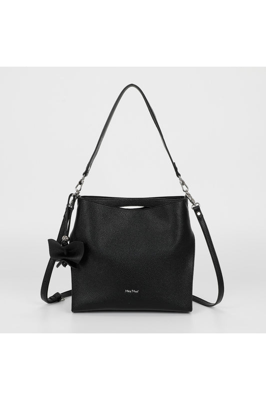BORSA A SPALLA GRANDE CON BORDI NERI