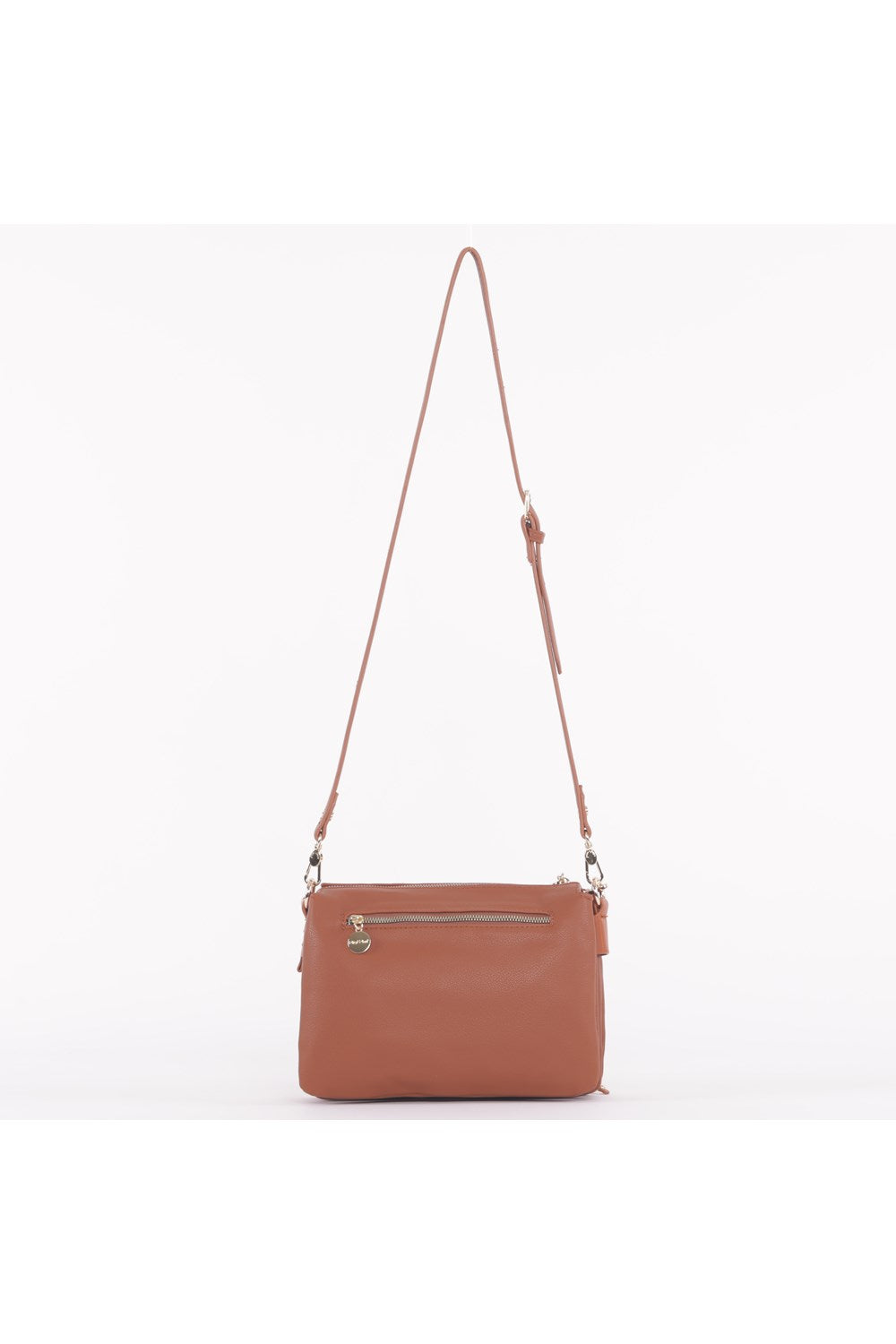 BORSA A TRACOLLA BICOLORE CON BORCHIE A CUORE