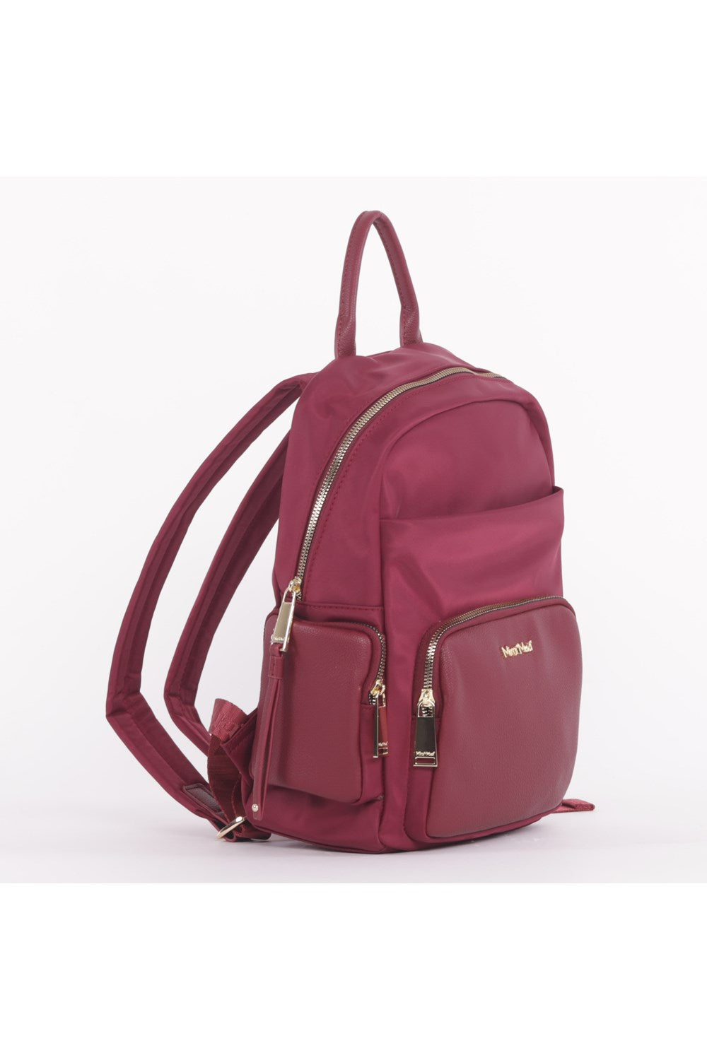 ZAINO IN NYLON CON DETTAGLI SIMILPELLE
